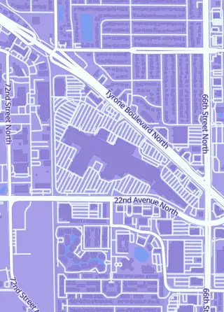Street map around Fundom, St. Petersburg
