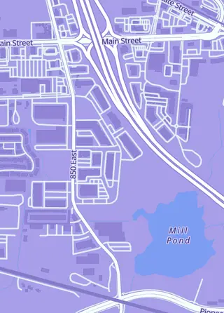 Street map around Game Grid Lehi, Lehi