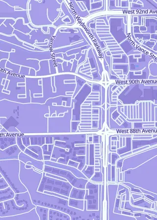 Street map around Game Heroes, Westminster