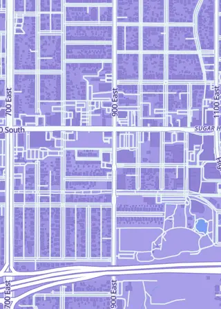 Street map around Game Night Games, Salt Lake City