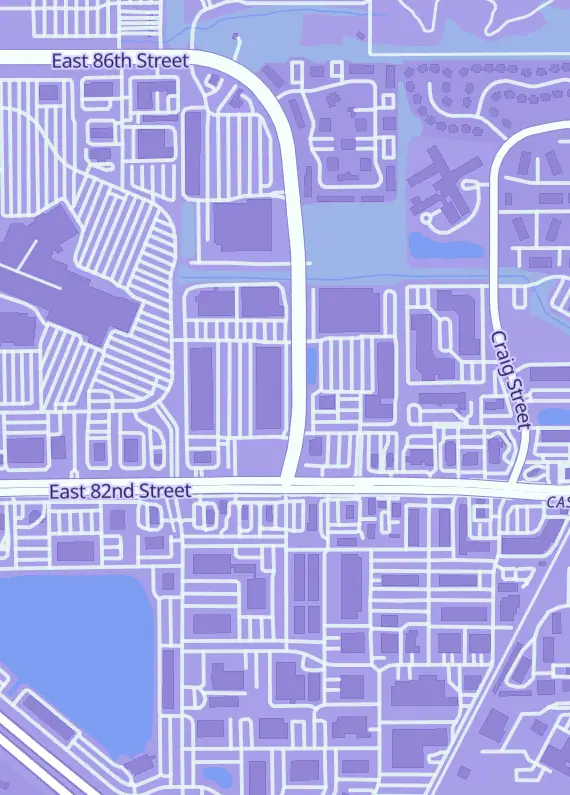 Street map around Game Time, 8244 Center Run Dr, Indianapolis, IN