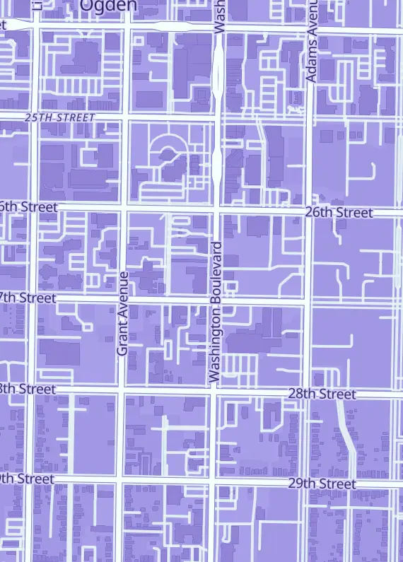 Street map around Game Vault, 2671 Washington Blvd, Ogden, UT 84401, Ogden, UT