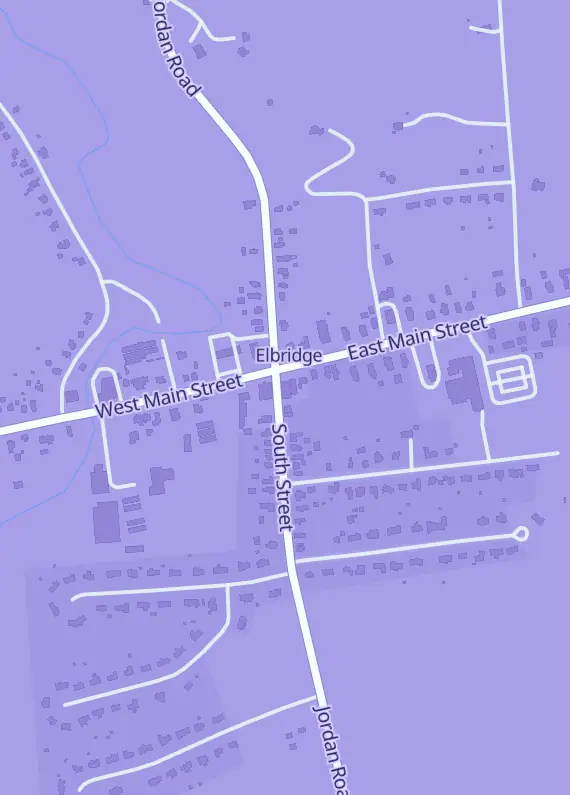 Street map around Gamenasium LLC, 109 South St, Elbridge, NY