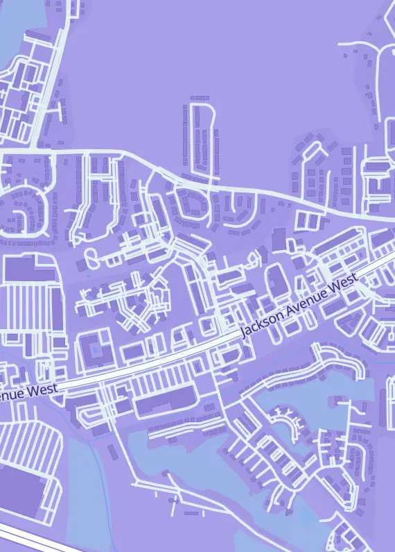 Street map around Gamerz Den, 303 Heritage Dr, Oxford, MS
