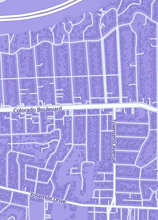 Street map around Games and Cards Superstore, Los Angeles