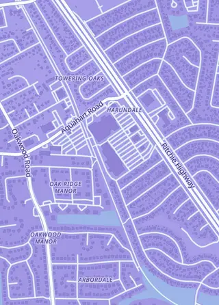 Street map around Games and Stuff, Glen Burnie