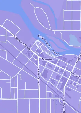 Street map around Games For Us, Mauston