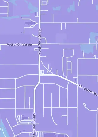 Street map around Games Plus One, Davenport
