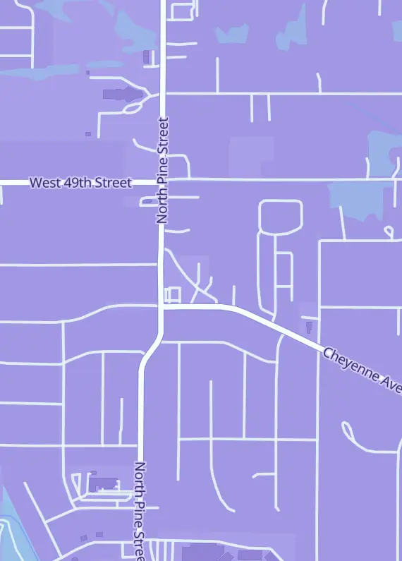 Street map around Games Plus One, 4621 Cheyenne Ave, Davenport, IA