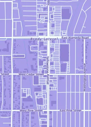Street map around Gate City Games, Pocatello