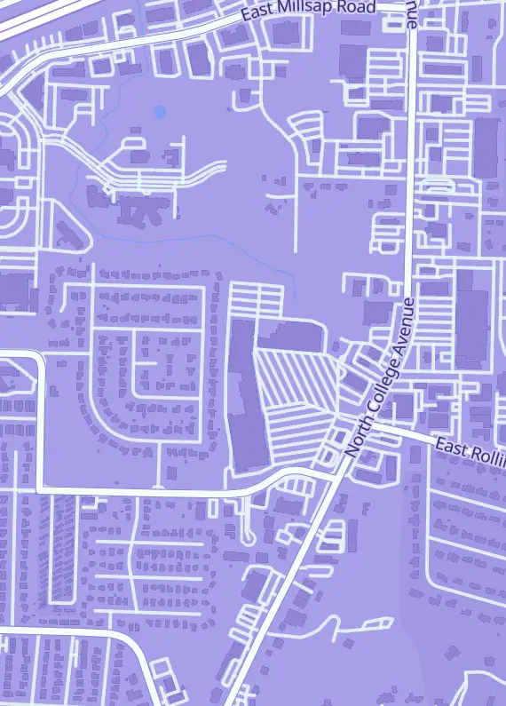 Street map around Gear Gaming - Fayetteville, 3029 N College Ave, Fayetteville, AR