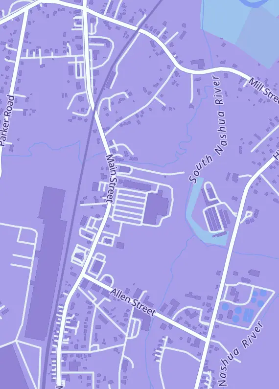 Street map around Geek Boutique (Formerly “The One Stop Shop”), 1175 Main St, Clinton, MA