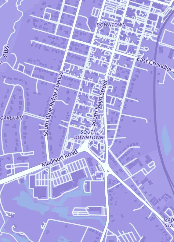 Street map around Geek Life L.l.c., 1202 S Main St, Culpeper, VA