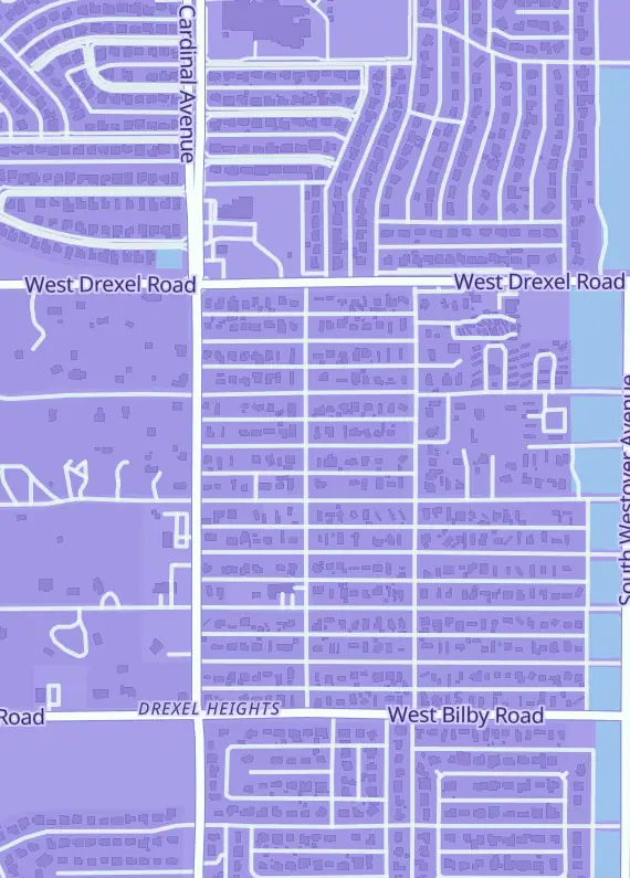 Street map around Geeked Out Comics LLC, Tucson, AZ