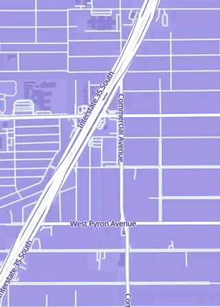 Street map around Geeked Out, San Antonio