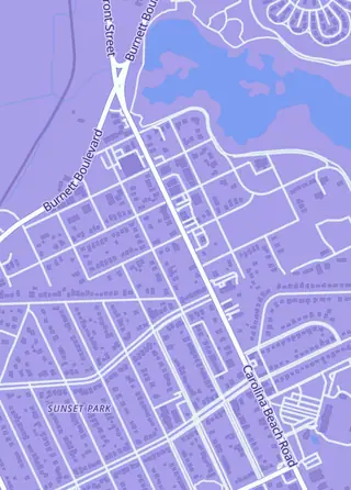 Street map around Gem Mint Twins Sports Cards, Wilmington