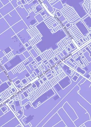 Street map around Glorious Games & Goods, Clarksville