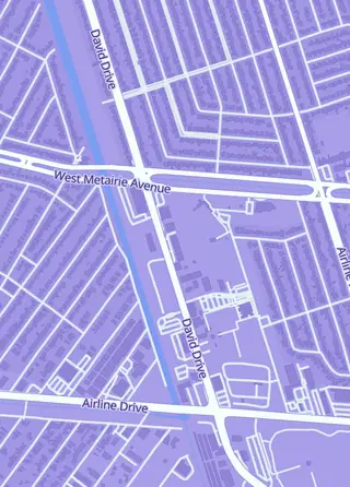 Street map around Go 4 Games Rogue Trader Tournament Series, Metairie