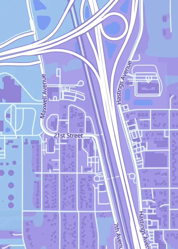 Street map around Goblet TCG, 303 21st St Ste 160, Newport, MN