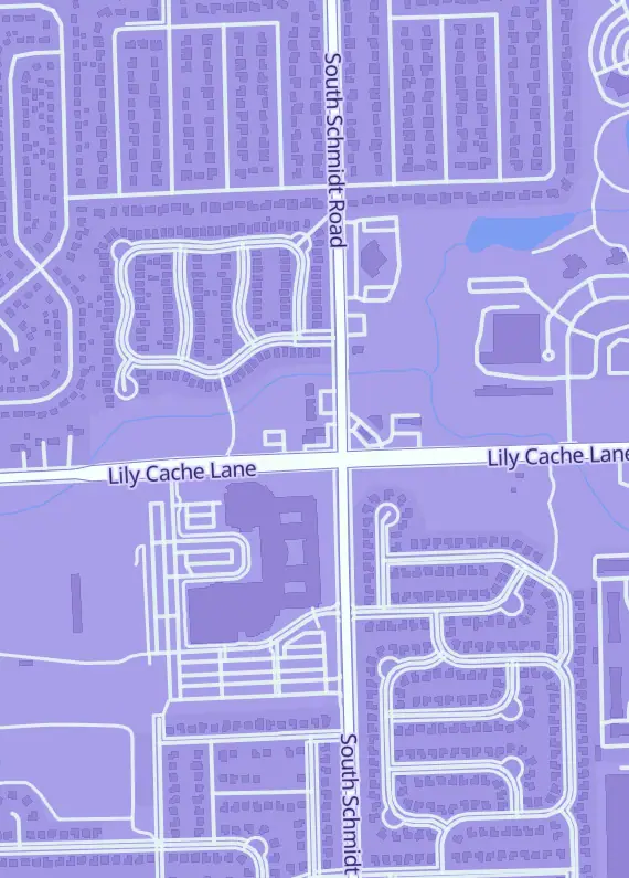 Street map around Goblin Games & Hobby, 299 S Schmidt Rd, Bolingbrook, IL