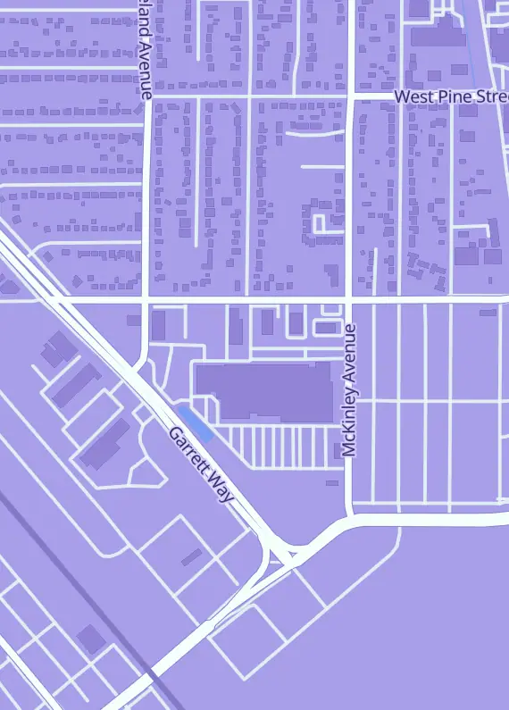 Street map around Goblin Town Games, 1800 Garrett Way Ste 10, Pocatello, ID