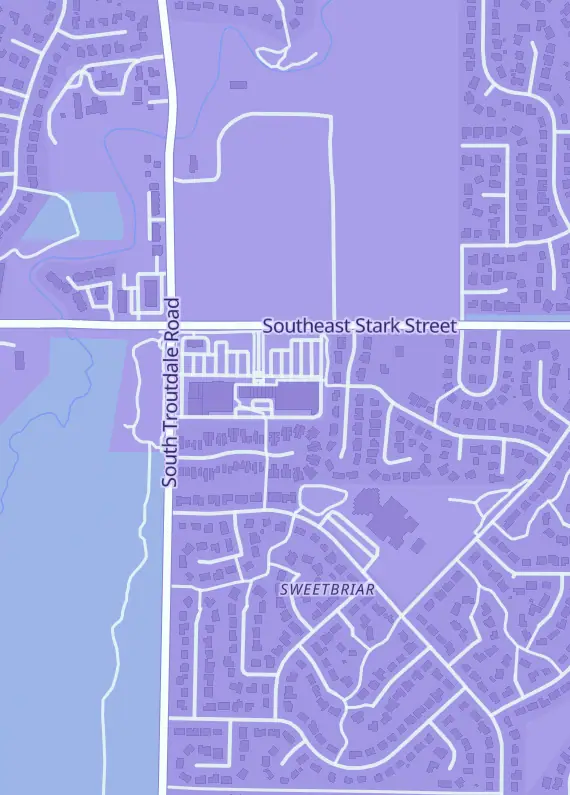 Street map around Goin' Gaming, 27084 SE Stark St, Troutdale, OR
