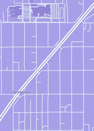 Street map around Gone Lucid Games, Fairview Park