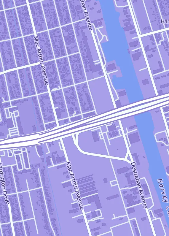 Street map around Good Game Anime, 3201 Westbank Expy Ste C, Harvey, LA