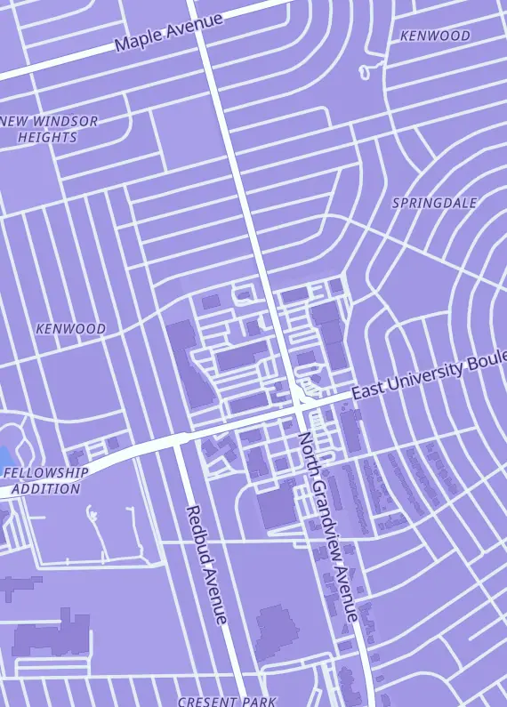 Street map around Goodlife Card Corner, 3171 E University Blvd, Odessa, TX