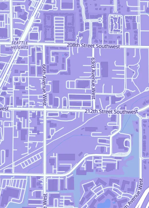 Street map around Grade City Comics Llc, 6333 212th St SW, Lynnwood, WA