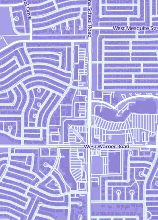 Street map around Grail Collectibles, Chandler