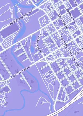 Street map around Great Escape Gaming, Flint