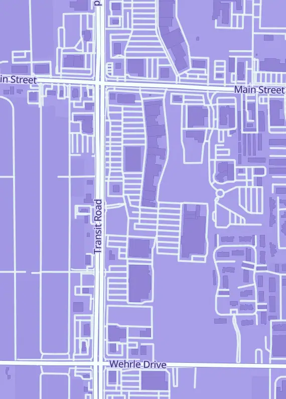 Street map around Great Lakes Sports Cards, 4161 Transit Rd, Buffalo, NY