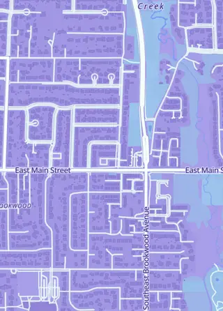 Street map around Grove Warden Games, Hillsboro