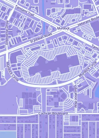 Street map around Gunplabox, Port Charlotte