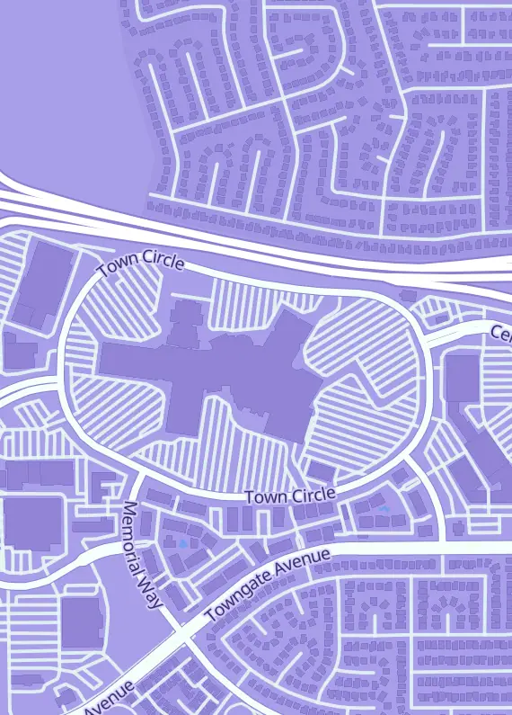 Street map around Haiku Pop Gaming & Collectibles, 22500 Town Cir #1050, Moreno Valley, CA