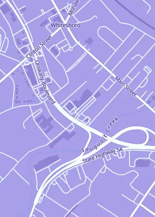 Street map around Hall of Frames Sports Collectibles, Whitesboro