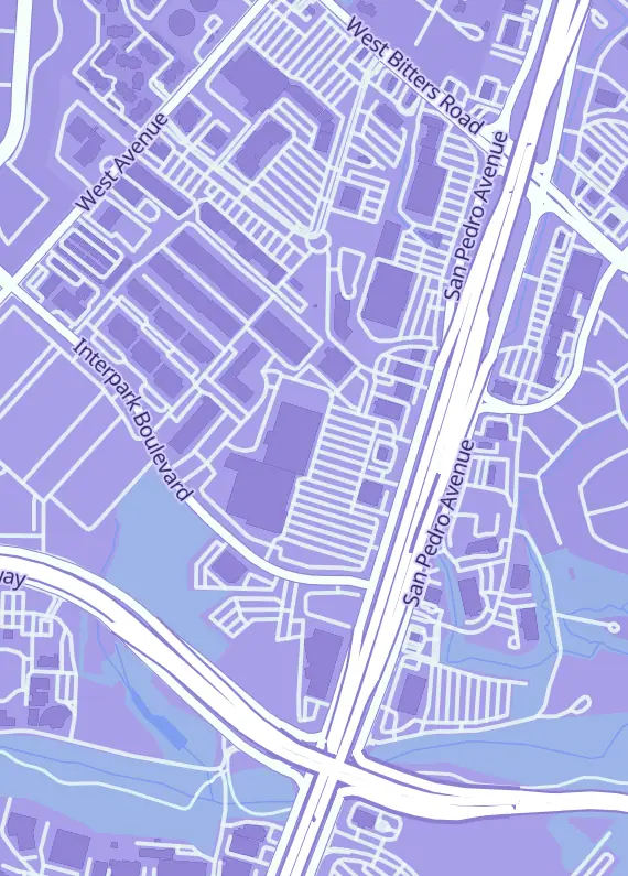 Street map around Heroes & Fantasies, 13013 San Pedro Ave, San Antonio, TX