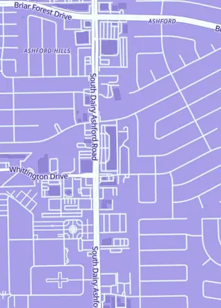 Street map around Heroes Collectables, Houston