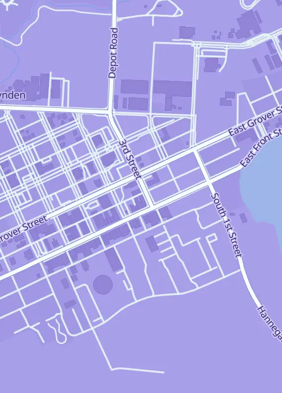 Street map around Heroes Resource Llc., 103 3rd St, Lynden, WA