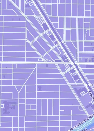 Street map around Heroines and Heroes, Evanston