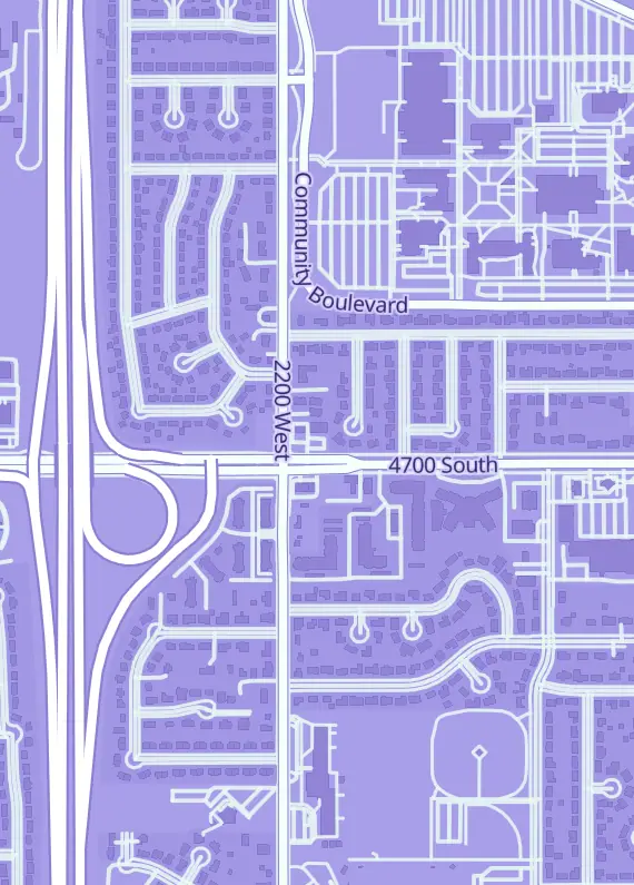 Street map around High Gear Games & Hobbies, 2160 W 4700 S, Taylorsville, UT