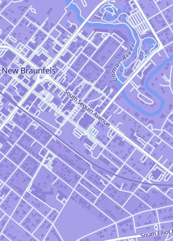 Street map around Hill Country Comic Com, 375 S Castell Ave, New Braunfels, TX