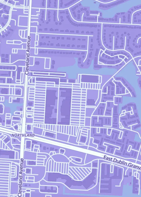 Street map around Hobbies Galore, 5733 Emporium Square, Columbus, OH