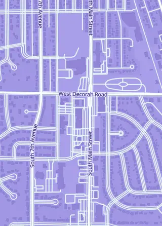 Street map around Hobby Knights, West Bend