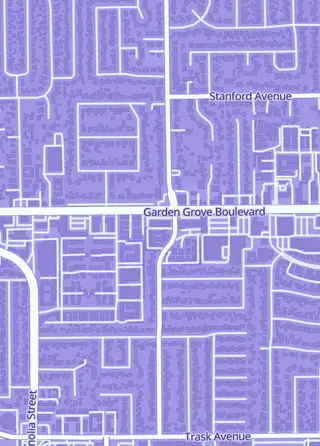 Street map around Hobbyholics.com, Garden Grove
