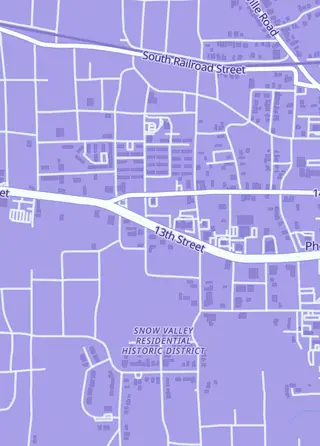 Street map around Holo Haven, Phenix City
