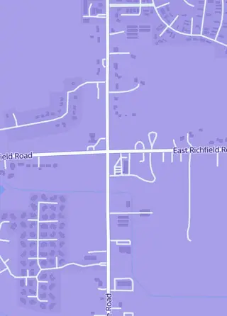Street map around Hometown Trading Cards And Collectables, Richfield Township
