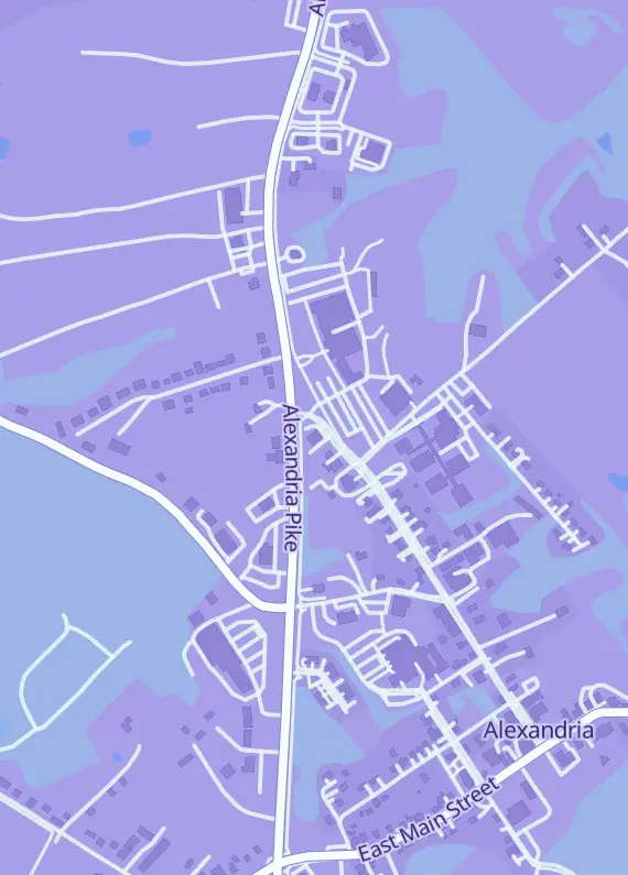Street map around Hoov's Hangout, 405 Washington St Ste D, Alexandria, KY