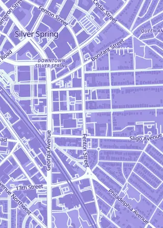 Street map around House of Cards LTD, Silver Spring